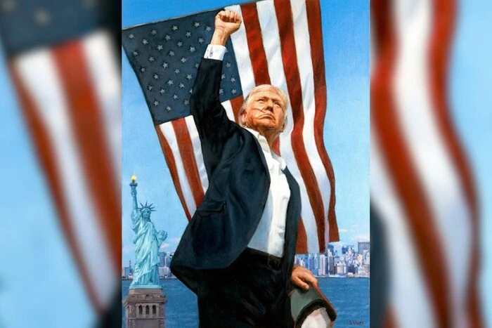 Портрет Путіна, переданий у подарунок Трампу
