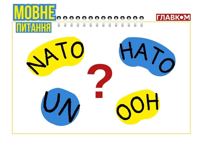 Український переклад абревіатур НАТО та ООН