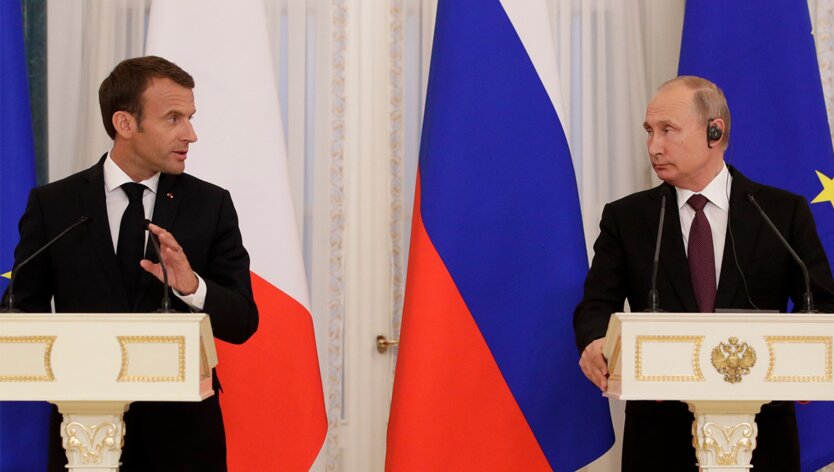 Макрон і Путін провели першу розмову за 3 роки: французький президент закликав до перемир'я в Україні