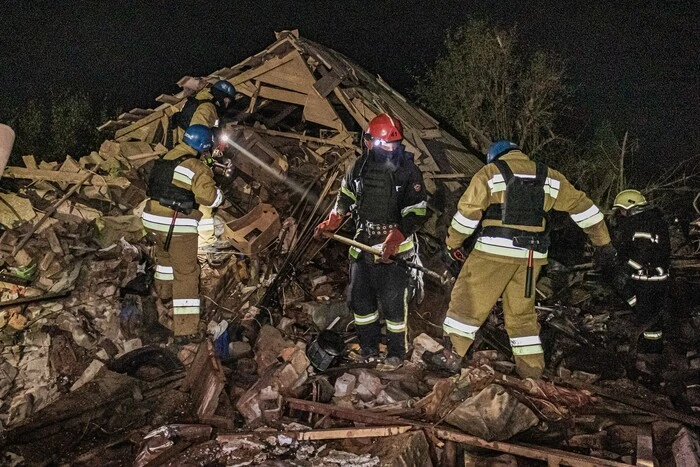 Kharkiv under attack, buildings damaged