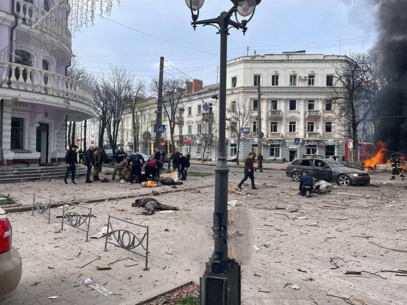 We will destroy: symbolic expression of the Armed Forces of Ukraine in the background